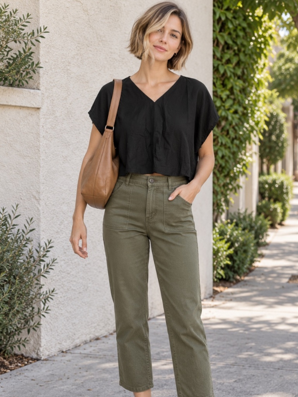NWT | Field Day | Black Cropped Lightweight Top | Size Small